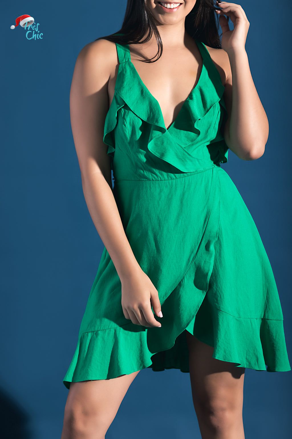 Vestido verde corto – Très Chic CR